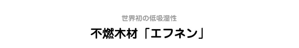 世界初の低吸湿性 不燃木材｢エフネン｣